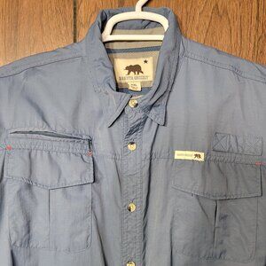 Dakota Grizzly Kenyon LS Fishing Shirt XXL Blue Gray Outdoor Gorpcore Camping